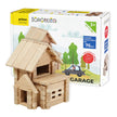 Constructor wooden House with a garage