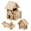 Constructor wooden House with a garage