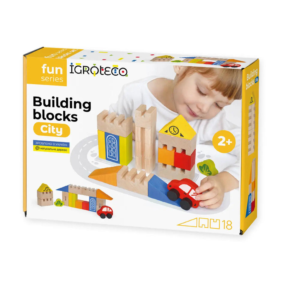 Constructor wooden Building blocks City