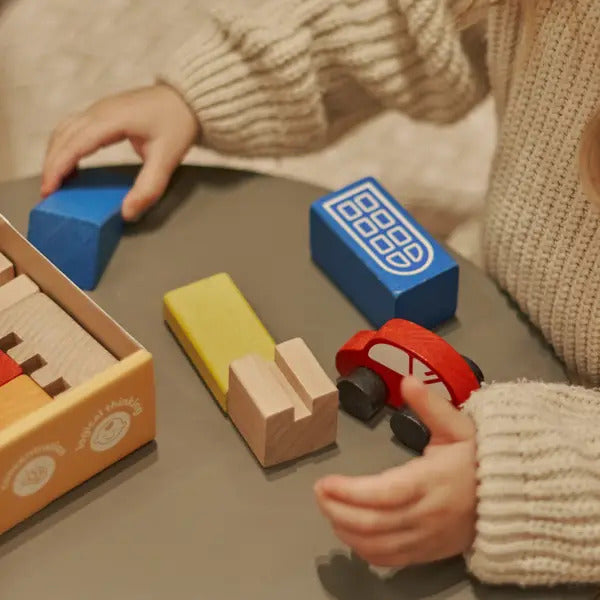 Constructor wooden Building blocks City