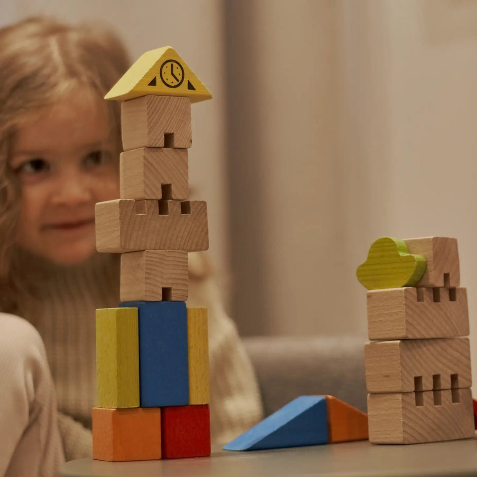 Constructor wooden Building blocks City
