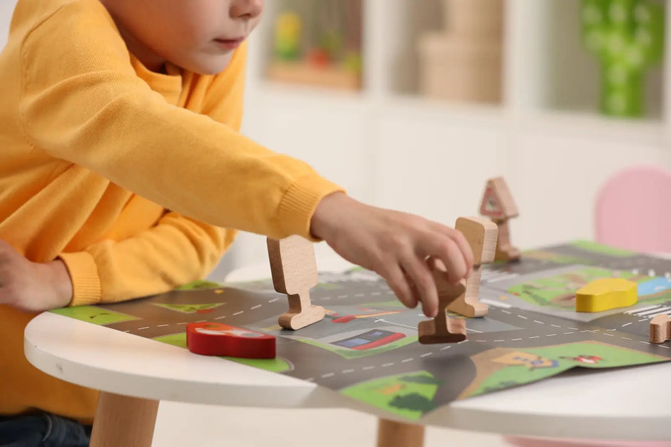 Road Signs with Roads - Developmental Wooden Toy for Toddlers