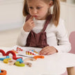 Rainbow arcs. Educational wooden toy-balancer