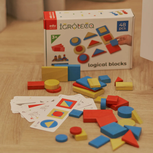 Dienes Logical Blocks 48 figures. Set with tasks