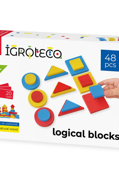 Dienes Logical Blocks 48 figures. Set with tasks