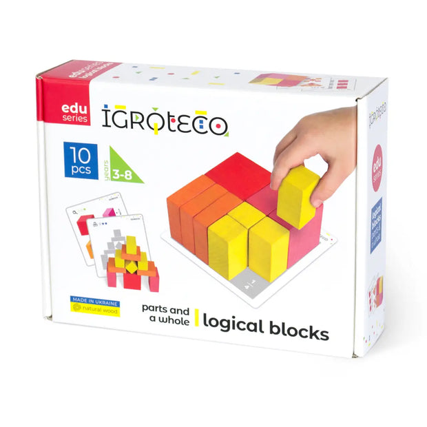 Wooden cubes Parts and a whole