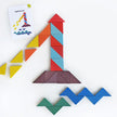 Triangular mosaic made of wood for children
