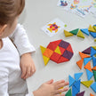 Triangular mosaic made of wood for children